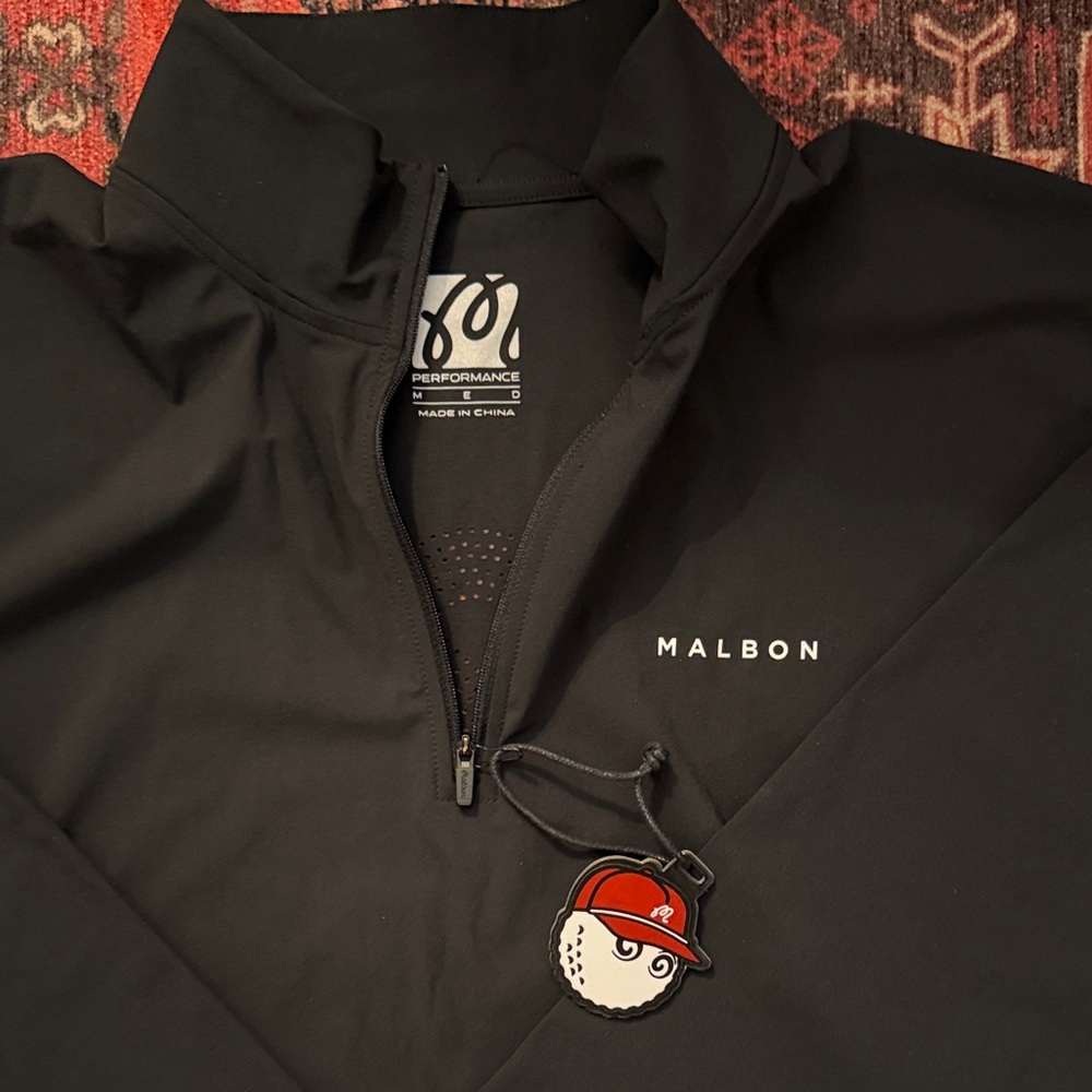 Malbon Performance Quarter Zip Shell Pullover - B… - image 2